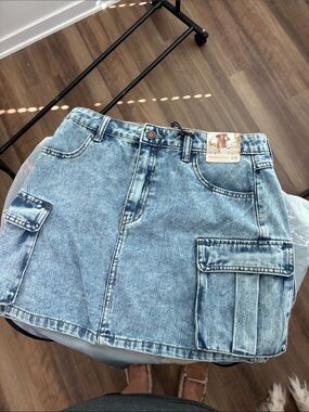 Sincerely Jules Light Blue Denim Skirt